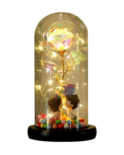 Colorful Gold Foil Flower Color GoldWith Lights Christmas Gift