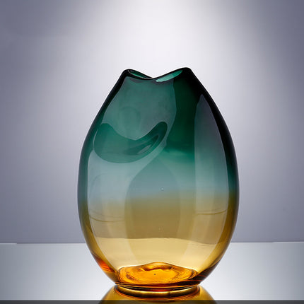 Hand Blown Handmade Glass Vase Modern Geometric Soda Lime Large Mini Small