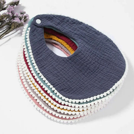 Soft Cotton Baby Bibs with Absorbent Lace - Perfect for Newborns and Toddlers