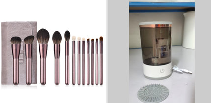Women Eye Shadow Brush Cleaning Tool Portable Electric Makeup Brush Cl