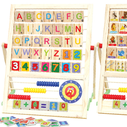 Wooden English Learning Flip Board for Children Ages 4 to 6