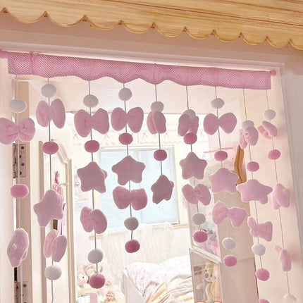 Children's Room Door Curtain with Telescopic Pole | 4 Styles, 82×85cm