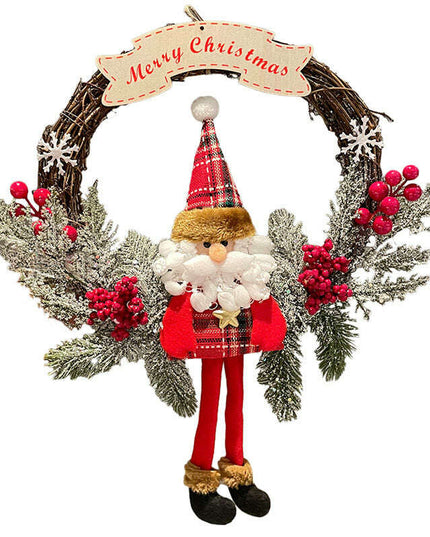 Old Man Snowman Elk Vine Ring Christmas