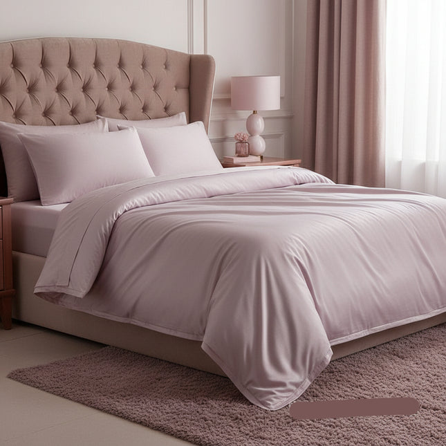 Peekaboo Studio Solid Color Summer Bed Sheet Quilt Cover – Soft & Brea