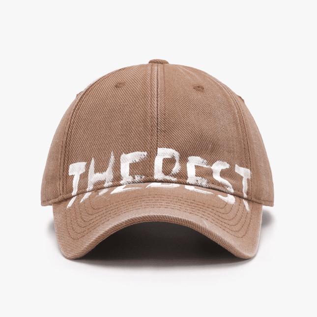 Graffiti Letter Curved Brim Baseball Cap – Soft Cotton, All-Season Style