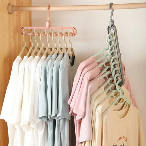 Innovative Closet Storage Solution: Space-Saving Multi-Use Plastic Hangers for Efficient Wardrobe Organization