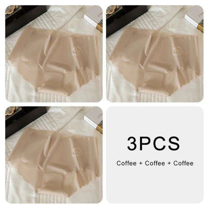 3-Pack Women's Luxurious Ice Silk Mid-Rise Briefs - Ultimate Comfort Seamless Lingerie - Très Elite