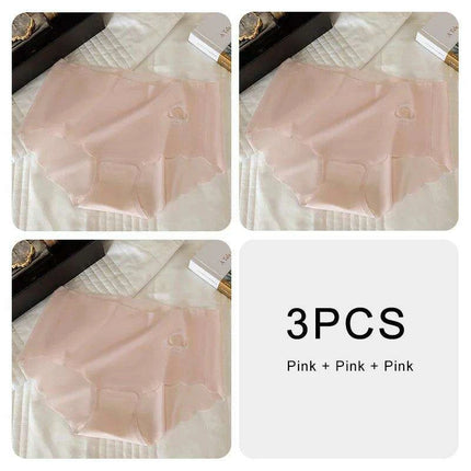 3-Pack Women's Luxurious Ice Silk Mid-Rise Briefs - Ultimate Comfort Seamless Lingerie - Très Elite