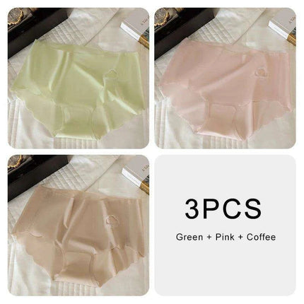 3-Pack Women's Luxurious Ice Silk Mid-Rise Briefs - Ultimate Comfort Seamless Lingerie - Très Elite