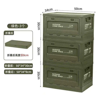 3-Piece Extra Large Folding Storage Box Set for Clothes, Toys, and Household Items- Très Elite- Très Elite