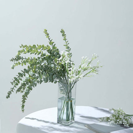 AliKopy 30" Frosted Green Artificial Eucalyptus Branches - Set of 3, R