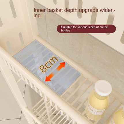 Over The Door Slim Kitchen Storage Rack Spices Utensils No Drill