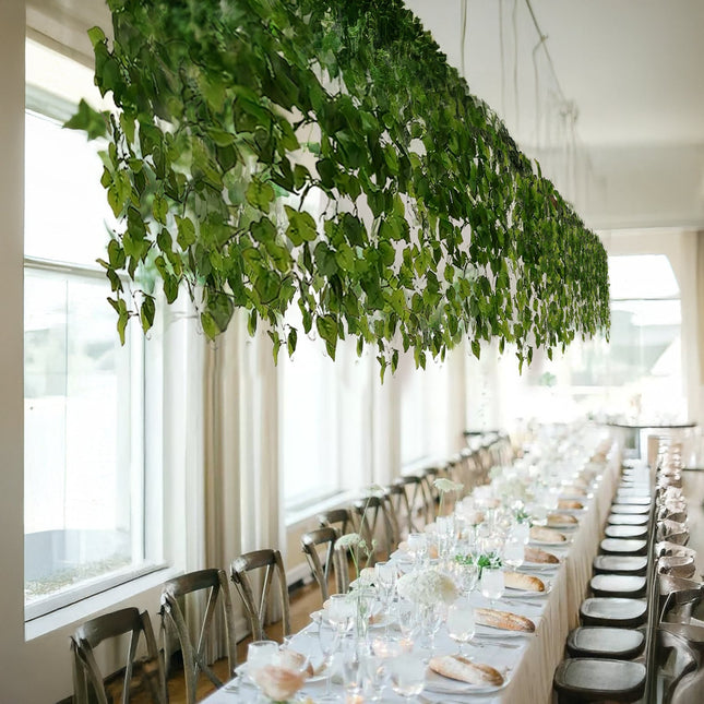 AliKopy 3-Pack 3ft Hanging Bush Vines - Lifelike Cottonwood Leaves