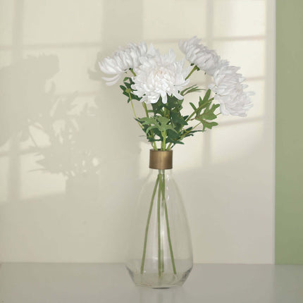 AliKopy 27" Artificial Silk Chrysanthemum Bouquet - 3 Stems, Large Fau