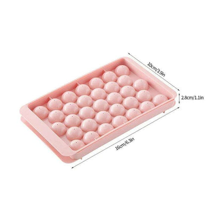 30-Grid Push-Button Ice Cube Tray - BPA-Free Lidded Mold for Quick Ice Release - Très Elite