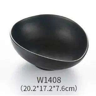 30-Piece Elegant Black Frosted Melamine Ramen Bowl Set - Essential for Gourmet Dining and Korean Cuisine - Très Elite