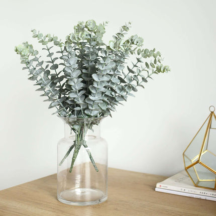 AliKopy 30 Stems 17" Frosted Green Eucalyptus Sprays - Realistic Faux