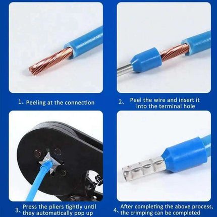 300-Piece Premium Copper Ferrule Connector Kit with Crimping Tool for Enhanced Electrical Connectivity - Très Elite