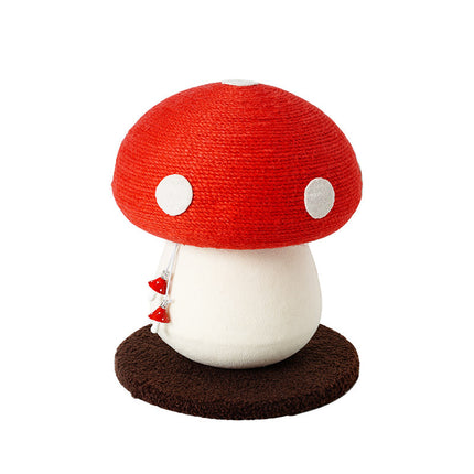 Red Poisonous Mushroom Cat Scratch Board Sisal Cat Toy Umbrella Design