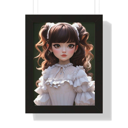 Eco-Friendly 3D Girl Wall Art with Sustainable Frame: Modern Green Home Decor