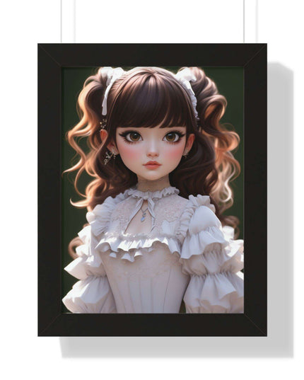 Eco-Friendly 3D Girl Wall Art with Sustainable Frame: Modern Green Home Decor