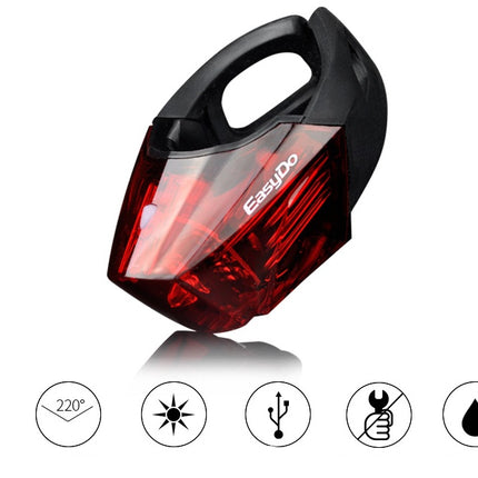 Breathing Bicycle Tail Light USB Rechargeable 3 Modes IPX4 Waterproof