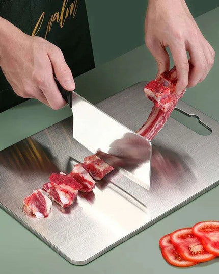 Stainless Steel Antibacterial Chopping Board Set with Complimentary Rolling Pin