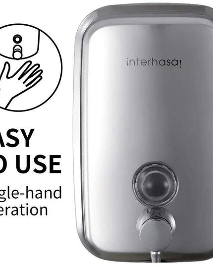 Stylish 304 Stainless Steel Wall-Mounted Liquid Soap Dispenser - Elegant Hygiene Solution