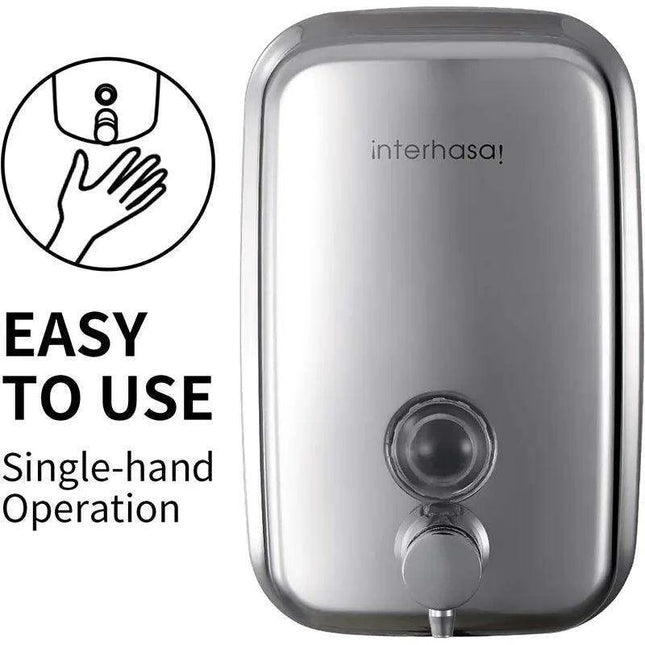 Stylish 304 Stainless Steel Wall-Mounted Liquid Soap Dispenser - Elegant Hygiene Solution