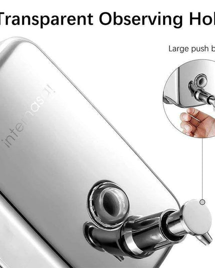 Stylish 304 Stainless Steel Wall-Mounted Liquid Soap Dispenser - Elegant Hygiene Solution
