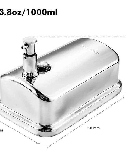 Stylish 304 Stainless Steel Wall-Mounted Liquid Soap Dispenser - Elegant Hygiene Solution