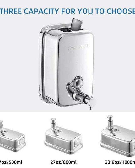 Stylish 304 Stainless Steel Wall-Mounted Liquid Soap Dispenser - Elegant Hygiene Solution
