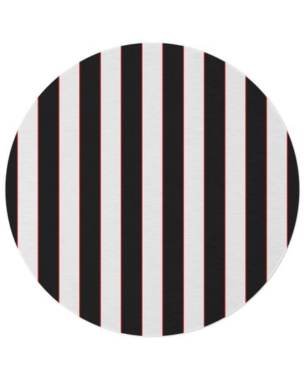 Colorful Striped Chenille Round Rug - 60x60 Inches by Maison d'Elite