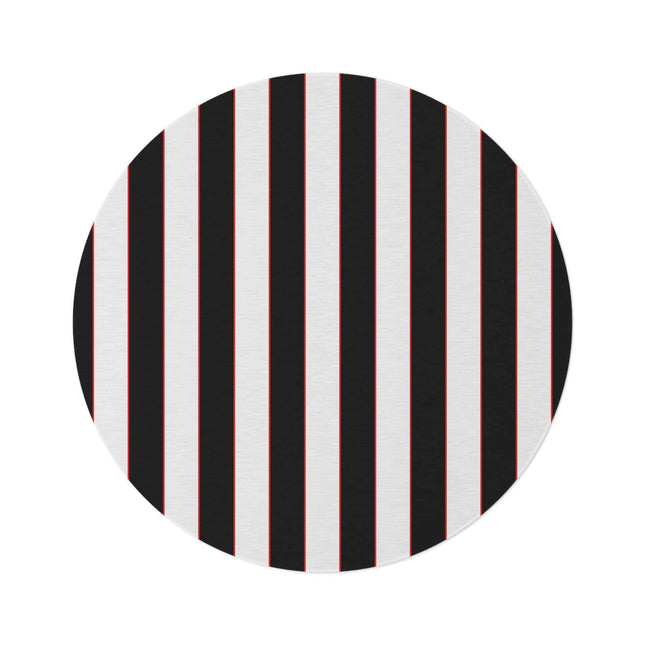 Colorful Striped Chenille Round Rug - 60x60 Inches by Maison d'Elite