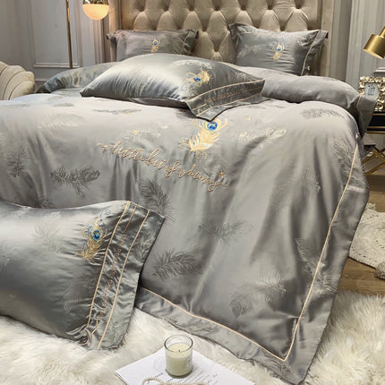 Peekaboo Studio Pure Cotton 4-Piece Quilt Cover Set - Soft & Breathabl
