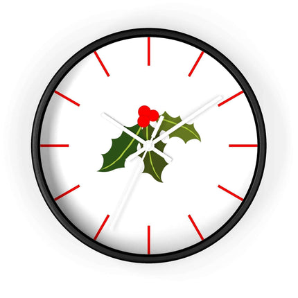 Elegant Artisanal Wooden Wall Clock with Lively Print Design