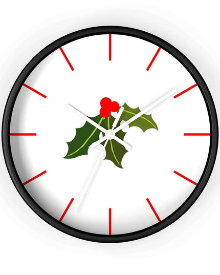 Elegant Artisanal Wooden Wall Clock with Lively Print Design