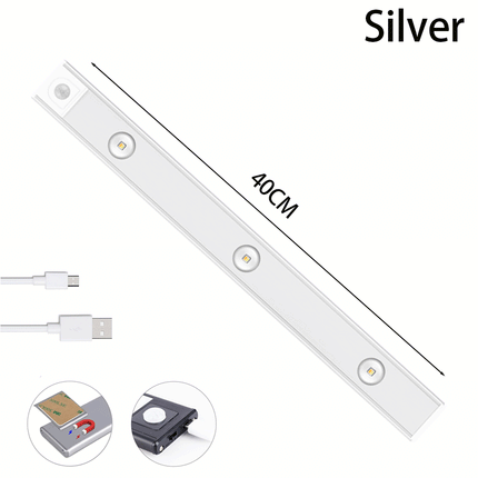 USB LED Night Light With Motion Sensor Ultra Thin Wireless Cabinet Wardrobe