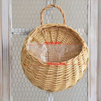 Off-white Rattan Flower Pot Hanging Rack