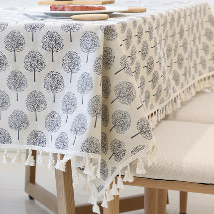 Peekaboo Studio Simple Nordic Square Lace Tablecloth - Elegant Design,