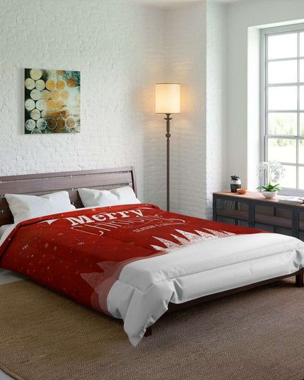 Festive Dreamscape - Luxurious Plush Polyester Blanket for Ultimate Sleep Warmth