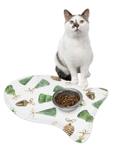 Customizable Whimsical Pet Feeding Mats - Fun Bone & Fish Designs
