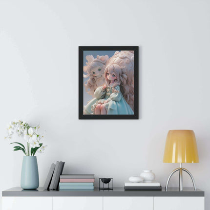 Sustainable Fantasy Anime 3D Girls Vertical Wall Art - Premium Framed Poster Decor