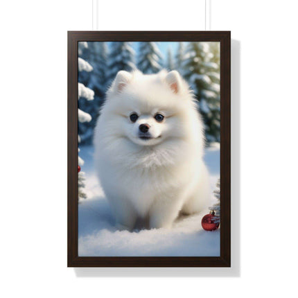 Eco-Friendly Winter Puppy Art Print Collection with Acrylic Protection