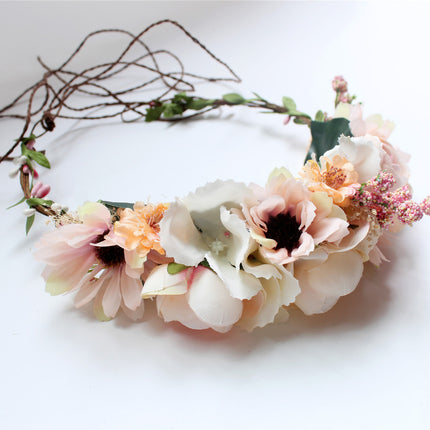 Peekaboo Studio Seaside Flower Girl Wreath - Floral Design & Adjustabl