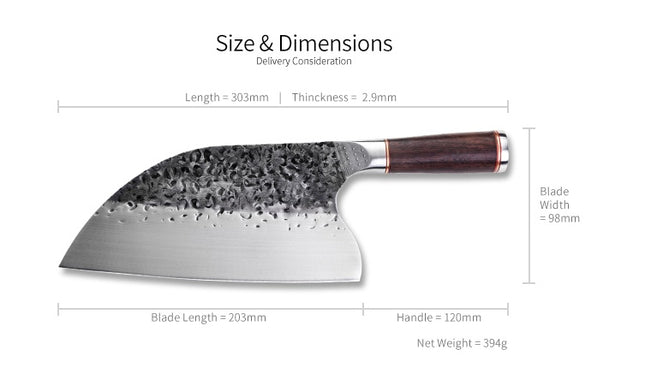 Stainless Butcher Knife 5Cr15Mov 58 HRC High Quality Kitchen Knife