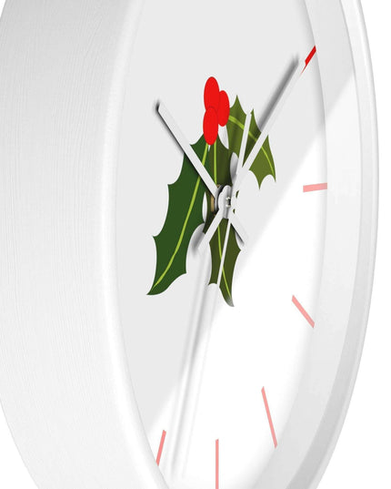 Elegant Artisanal Wooden Wall Clock with Lively Print Design