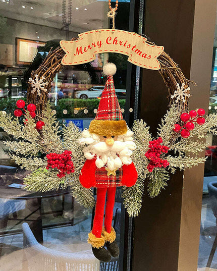 Old Man Snowman Elk Vine Ring Christmas