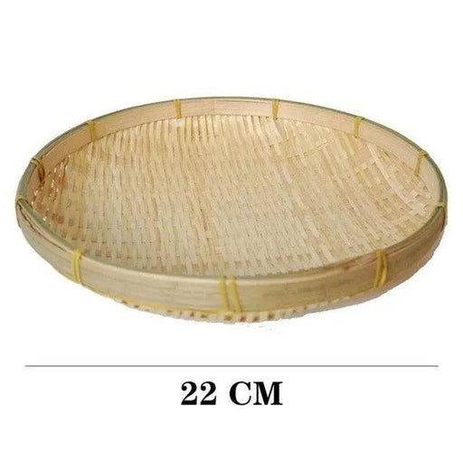 Bamboo Artistry: Handwoven 30CM Bamboo Storage Tray for Fruits and Breads