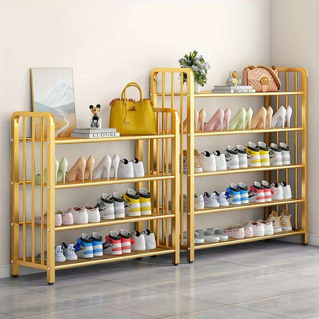 Elegant Metal Shoe Organizer for 12-20 Pairs: A Chic Storage Solution for Every Room